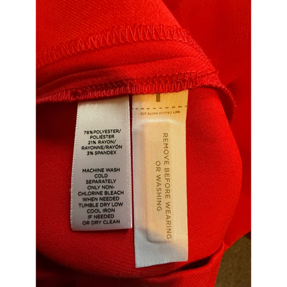 NWT LOFT Red Flutter Sleeve Dress Size 12 Work Wedding Cocktail - Picture 4 of 4